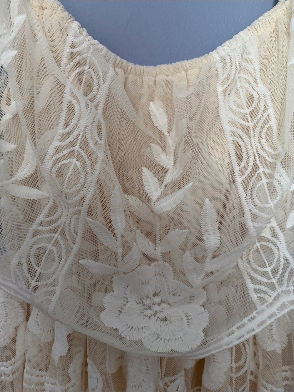 Baltic Born Leon Off Shoulder Maxi Dress Boho Bridal Lace Maternity Sz M NWT - Picture 10 of 13